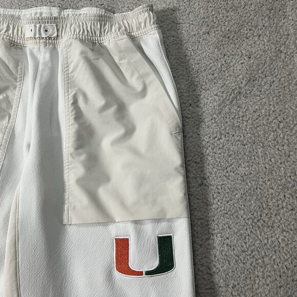 Miami Hurricanes Sweatpants Mens Large Joggers Adidas Pants Stretch NCAA - Picture 3 of 16